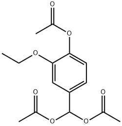 (acetyloxy)[4-(acetyloxy)-3-ethoxyphenyl]methyl acetate Struktur
