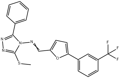 486443-87-2 3-(methylsulfanyl)-5-phenyl-N-({5-[3-(trifluoromethyl)phenyl]-2-furyl}methylene)-4H-1,2,4-triazol-4-amine