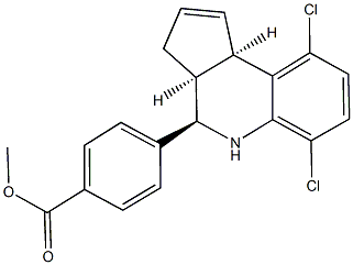 methyl 4-(6,9-dichloro-3a,4,5,9b-tetrahydro-3H-cyclopenta[c]quinolin-4-yl)benzoate,486990-52-7,结构式