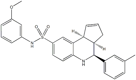 N-(3-methoxyphenyl)-4-(3-methylphenyl)-3a,4,5,9b-tetrahydro-3H-cyclopenta[c]quinoline-8-sulfonamide Structure