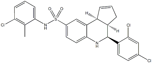 486991-20-2 N-(3-chloro-2-methylphenyl)-4-(2,4-dichlorophenyl)-3a,4,5,9b-tetrahydro-3H-cyclopenta[c]quinoline-8-sulfonamide