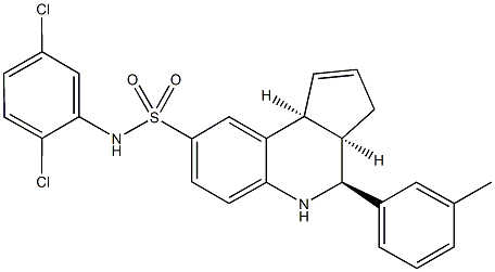 N-(2,5-dichlorophenyl)-4-(3-methylphenyl)-3a,4,5,9b-tetrahydro-3H-cyclopenta[c]quinoline-8-sulfonamide Structure