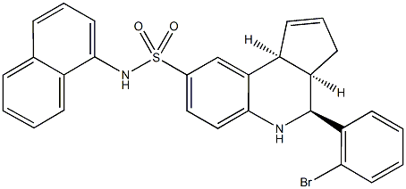 4-(2-bromophenyl)-N-(1-naphthyl)-3a,4,5,9b-tetrahydro-3H-cyclopenta[c]quinoline-8-sulfonamide|