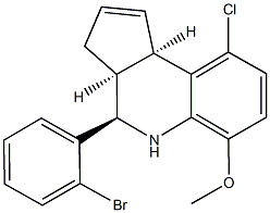 4-(2-bromophenyl)-9-chloro-6-methoxy-3a,4,5,9b-tetrahydro-3H-cyclopenta[c]quinoline Structure