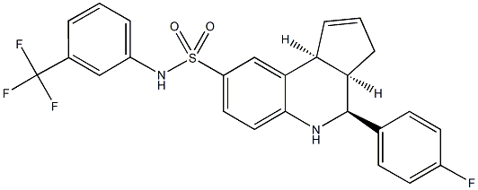 4-(4-fluorophenyl)-N-[3-(trifluoromethyl)phenyl]-3a,4,5,9b-tetrahydro-3H-cyclopenta[c]quinoline-8-sulfonamide Structure