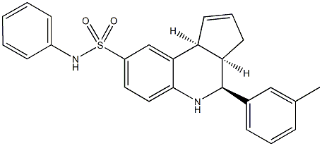 4-(3-methylphenyl)-N-phenyl-3a,4,5,9b-tetrahydro-3H-cyclopenta[c]quinoline-8-sulfonamide Structure