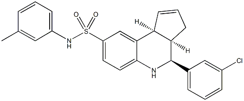 4-(3-chlorophenyl)-N-(3-methylphenyl)-3a,4,5,9b-tetrahydro-3H-cyclopenta[c]quinoline-8-sulfonamide Structure