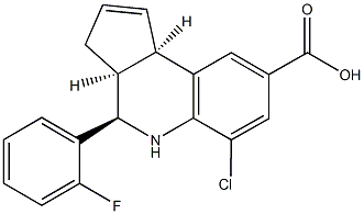 6-chloro-4-(2-fluorophenyl)-3a,4,5,9b-tetrahydro-3H-cyclopenta[c]quinoline-8-carboxylic acid,486991-54-2,结构式
