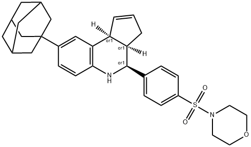 8-(1-adamantyl)-4-[4-(4-morpholinylsulfonyl)phenyl]-3a,4,5,9b-tetrahydro-3H-cyclopenta[c]quinoline Structure