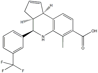 6-methyl-4-[3-(trifluoromethyl)phenyl]-3a,4,5,9b-tetrahydro-3H-cyclopenta[c]quinoline-7-carboxylic acid 结构式