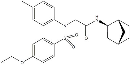 N-bicyclo[2.2.1]hept-2-yl-2-{[(4-ethoxyphenyl)sulfonyl]-4-methylanilino}acetamide Structure