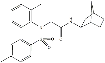 N-bicyclo[2.2.1]hept-2-yl-2-{2-methyl[(4-methylphenyl)sulfonyl]anilino}acetamide Structure