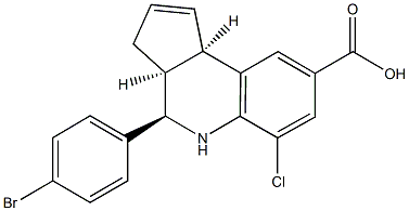 4-(4-bromophenyl)-6-chloro-3a,4,5,9b-tetrahydro-3H-cyclopenta[c]quinoline-8-carboxylic acid,486991-96-2,结构式