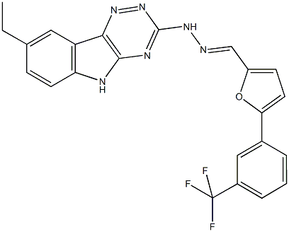 486992-47-6 5-[3-(trifluoromethyl)phenyl]-2-furaldehyde (8-ethyl-5H-[1,2,4]triazino[5,6-b]indol-3-yl)hydrazone