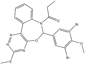 6-(3,5-dibromo-4-methoxyphenyl)-3-(methylsulfanyl)-7-propionyl-6,7-dihydro[1,2,4]triazino[5,6-d][3,1]benzoxazepine|