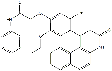 2-[5-bromo-2-ethoxy-4-(3-oxo-1,2,3,4-tetrahydrobenzo[f]quinolin-1-yl)phenoxy]-N-phenylacetamide|