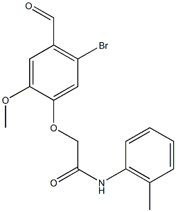 2-(5-bromo-4-formyl-2-methoxyphenoxy)-N-(2-methylphenyl)acetamide,486994-13-2,结构式