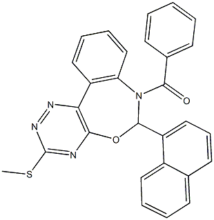 7-benzoyl-3-(methylsulfanyl)-6-(1-naphthyl)-6,7-dihydro[1,2,4]triazino[5,6-d][3,1]benzoxazepine|