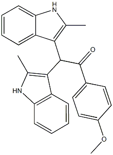 486994-96-1 1-(4-methoxyphenyl)-2,2-bis(2-methyl-1H-indol-3-yl)ethanone