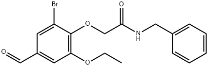 N-benzyl-2-(2-bromo-6-ethoxy-4-formylphenoxy)acetamide Structure