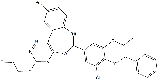 486995-97-5 3-(allylsulfanyl)-6-[4-(benzyloxy)-3-chloro-5-ethoxyphenyl]-10-bromo-6,7-dihydro[1,2,4]triazino[5,6-d][3,1]benzoxazepine