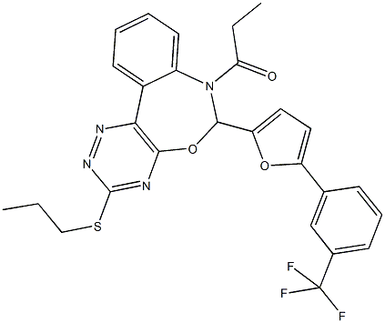 486996-32-1 7-propionyl-6-{5-[3-(trifluoromethyl)phenyl]-2-furyl}-6,7-dihydro[1,2,4]triazino[5,6-d][3,1]benzoxazepin-3-yl propyl sulfide