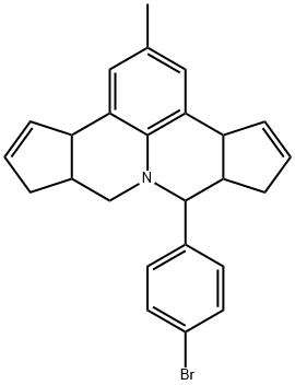 7-(4-bromophenyl)-2-methyl-3b,6,6a,7,9,9a,10,12a-octahydrocyclopenta[c]cyclopenta[4,5]pyrido[3,2,1-ij]quinoline Structure