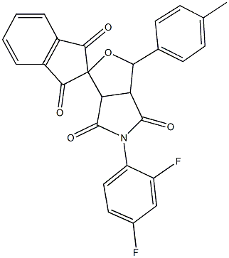 487001-48-9 3-(4-methylphenyl)-5-(2,4-difluorophenyl)-1',3',4,6-tetraoxo-1,3,3a,4,6,6a-hexahydrospiro(1H-furo[3,4-c]pyrrole-1,2'-indane)