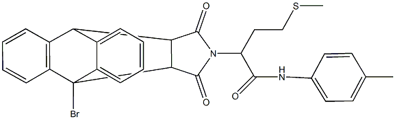 2-(1-bromo-16,18-dioxo-17-azapentacyclo[6.6.5.0~2,7~.0~9,14~.0~15,19~]nonadeca-2,4,6,9,11,13-hexaen-17-yl)-N-(4-methylphenyl)-4-(methylsulfanyl)butanamide Structure