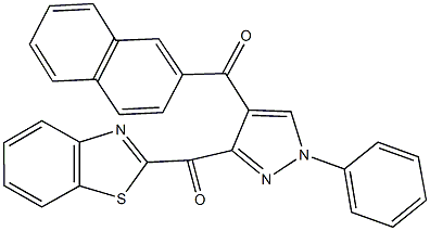 487002-07-3 1,3-benzothiazol-2-yl[4-(2-naphthoyl)-1-phenyl-1H-pyrazol-3-yl]methanone
