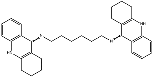 N-(1,3,4,10-tetrahydro-9(2H)-acridinylidene)-N-[6-(1,3,4,10-tetrahydro-9(2H)-acridinylideneamino)hexyl]amine Struktur