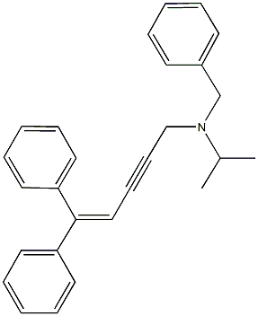 N-benzyl-N-(5,5-diphenyl-4-penten-2-ynyl)-N-isopropylamine Structure