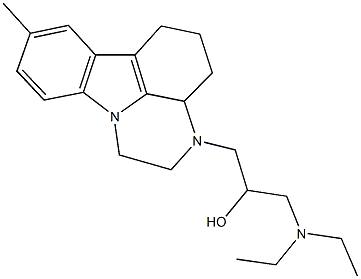 1-(diethylamino)-3-(8-methyl-1,2,3a,4,5,6-hexahydro-3H-pyrazino[3,2,1-jk]carbazol-3-yl)-2-propanol,487013-29-6,结构式