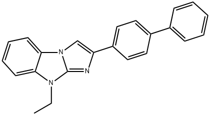 2-[1,1'-biphenyl]-4-yl-9-ethyl-9H-imidazo[1,2-a]benzimidazole Structure