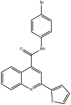 N-(4-bromophenyl)-2-(2-thienyl)-4-quinolinecarboxamide 化学構造式