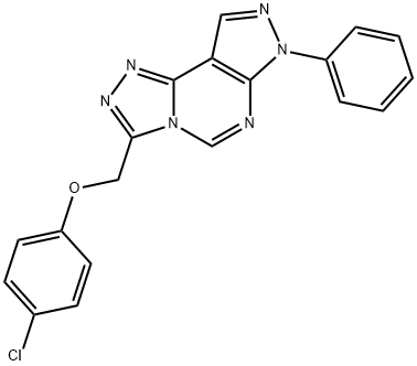 4-chlorophenyl (7-phenyl-7H-pyrazolo[4,3-e][1,2,4]triazolo[4,3-c]pyrimidin-3-yl)methyl ether 结构式