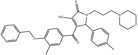 4-[4-(benzyloxy)-3-methylbenzoyl]-3-hydroxy-5-(4-methylphenyl)-1-(3-morpholin-4-ylpropyl)-1,5-dihydro-2H-pyrrol-2-one Structure