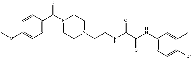 N~1~-(4-bromo-3-methylphenyl)-N~2~-{2-[4-(4-methoxybenzoyl)-1-piperazinyl]ethyl}ethanediamide Structure