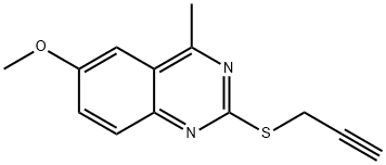 methyl 4-methyl-2-(prop-2-ynylsulfanyl)quinazolin-6-yl ether Structure