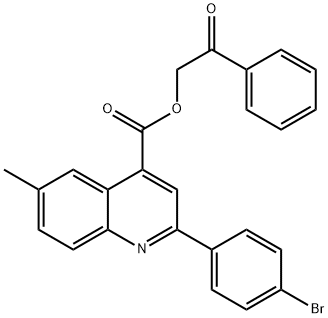 2-oxo-2-phenylethyl 2-(4-bromophenyl)-6-methyl-4-quinolinecarboxylate Structure