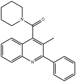 3-methyl-2-phenyl-4-(1-piperidinylcarbonyl)quinoline Structure