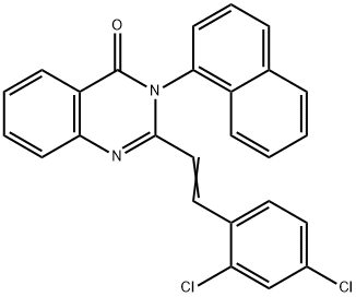 2-[2-(2,4-dichlorophenyl)vinyl]-3-(1-naphthyl)-4(3H)-quinazolinone Struktur