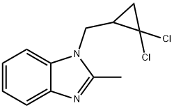 1-[(2,2-dichlorocyclopropyl)methyl]-2-methyl-1H-benzimidazole,488093-82-9,结构式