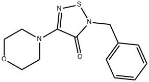 2-benzyl-4-morpholin-4-yl-1,2,5-thiadiazol-3(2H)-one 结构式