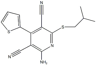 2-amino-6-(isobutylsulfanyl)-4-(2-thienyl)-3,5-pyridinedicarbonitrile|