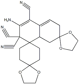 2'-amino-4'a,5',6',7'-tetrahydro-dispiro(1,3-dioxolane-2,6'-naphthalene-4',8''-[1,4]dioxaspiro[4.5]decane)-1',3',3'(4'H)-tricarbonitrile Structure