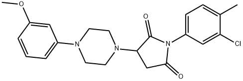 1-(3-chloro-4-methylphenyl)-3-[4-(3-methoxyphenyl)-1-piperazinyl]-2,5-pyrrolidinedione Structure