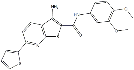 3-amino-N-(3,4-dimethoxyphenyl)-6-thien-2-ylthieno[2,3-b]pyridine-2-carboxamide,488131-61-9,结构式