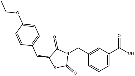 3-{[5-(4-ethoxybenzylidene)-2,4-dioxo-1,3-thiazolidin-3-yl]methyl}benzoic acid Structure