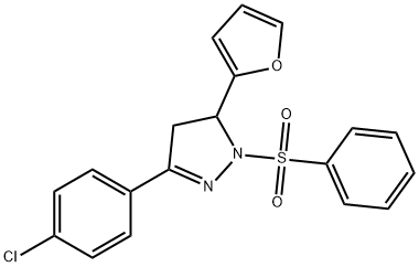 3-(4-chlorophenyl)-5-(2-furyl)-1-(phenylsulfonyl)-4,5-dihydro-1H-pyrazole,488135-68-8,结构式